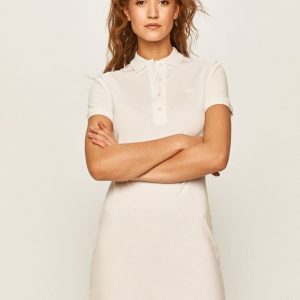 Lacoste Rochie culoarea alb, mini, model drept EF5473-001