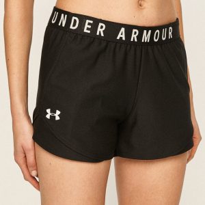 Under Armour pantaloni scurți de antrenament Play Up 3.0 culoarea negru, cu imprimeu, medium waist