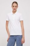 Lacoste tricou femei, culoarea alb, cu guler PF5462-001