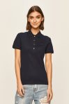 Lacoste tricou femei, culoarea albastru marin, cu guler PF5462-001
