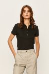 Lacoste tricou femei, culoarea negru, cu guler PF5462-001