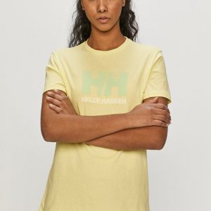 Helly Hansen tricou din bumbac culoarea verde 34112-001