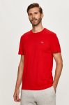 Lacoste tricou din bumbac culoarea rosu, neted TH2038-166