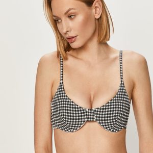 Pepe Jeans Sutien de baie culoarea albastru marin, cupa usor rigidizata