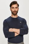 Lacoste longsleeve din bumbac culoarea albastru marin, neted TH2040-031