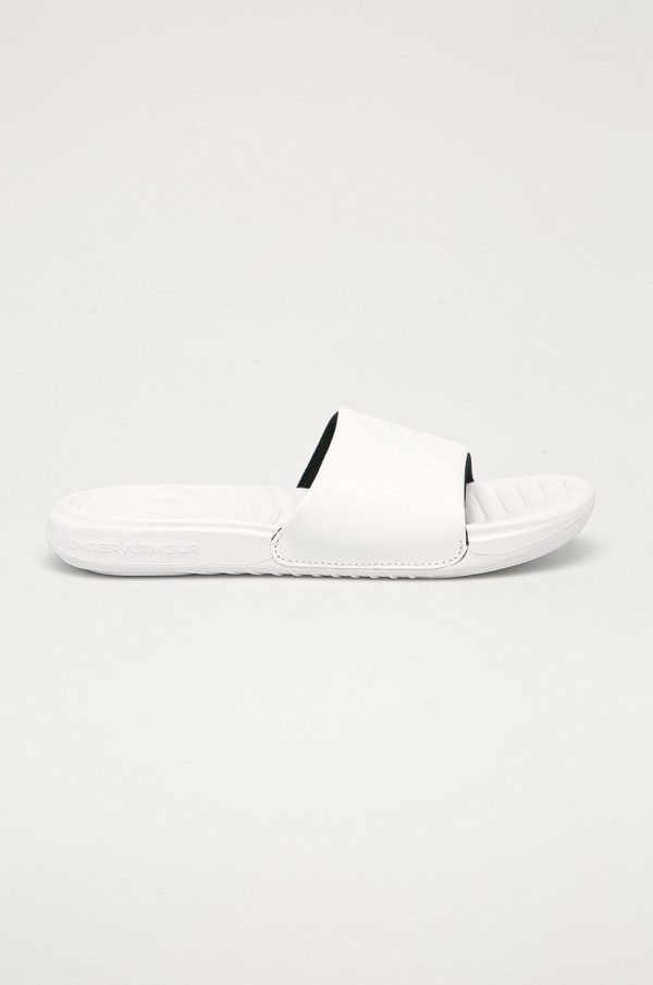 Under Armour Papuci 3023772 femei, culoarea alb 3023772-101