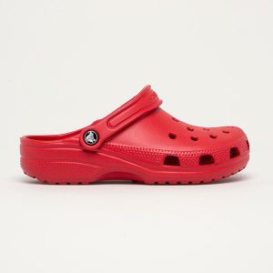 Crocs papuci Classic femei, culoarea rosu, 10001