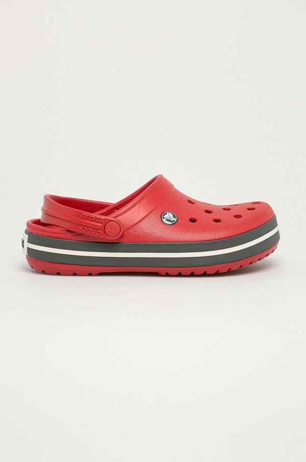 Crocs papuci CROCBAND 11016 culoarea rosu CROCS.CROCBAND..11016.U-PEPPER