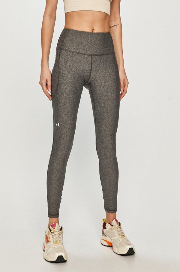 Under Armour Pantaloni 1365336 femei, culoarea gri, material neted 1365336-001