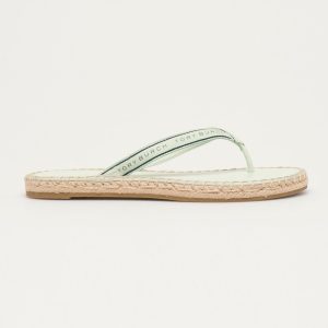 Tory Burch Șlapi femei, culoarea verde