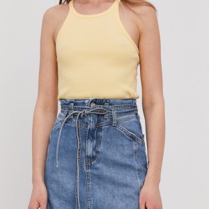 Pepe Jeans Fustă jeans mini, model drept