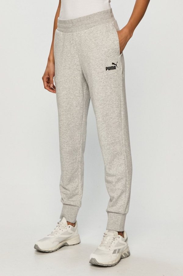 Puma Pantaloni 586842 femei, culoarea gri