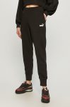 Puma pantaloni 586842 femei, culoarea negru