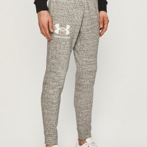 Under Armour pantaloni barbati, culoarea gri, neted 1361642-001