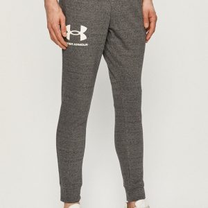 Under Armour pantaloni barbati, culoarea gri, neted 1361642-001