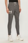 Under Armour pantaloni barbati, culoarea gri, neted 1361642-001