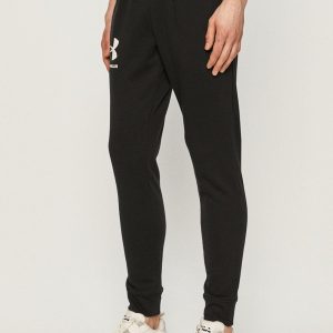 Under Armour pantaloni barbati, culoarea negru, neted 1361642-001