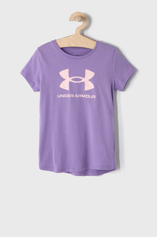Under Armour tricou copii 1361182 culoarea violet