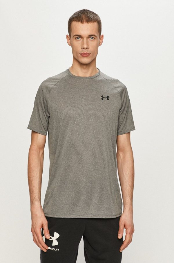 Under Armour Tricou 1345317 bărbați, culoarea gri, material neted