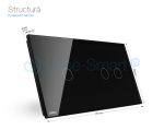 Panou intrerupator simplu+dublu cu touch Livolo din sticla