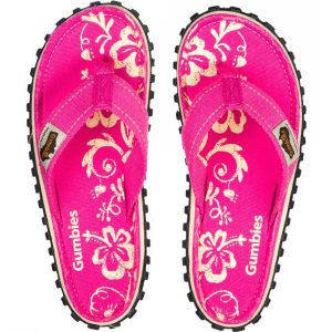 Gumbies - Slapi Islander Pink Hibiscu