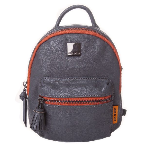 Rucsac dama Lamonza Daisy, Gri, 17 cm
