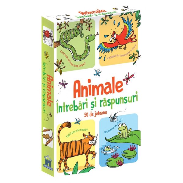 Animale - Intrebari si Raspunsuri - 50 de jetoane, Editura DPH