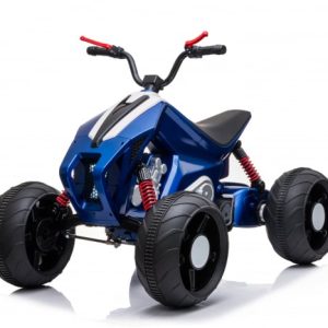 ATV electric pentru copii Kinderauto BJ718 90W 12V cu scaun tapitat culoare Albastru