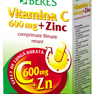 Vitamina C 600 mg + Zinc, 30 comprimate, Beres