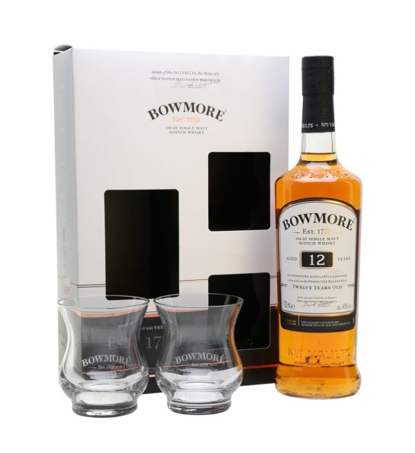 Whisky Bowmore 12 ani Gift Set 0.7L
