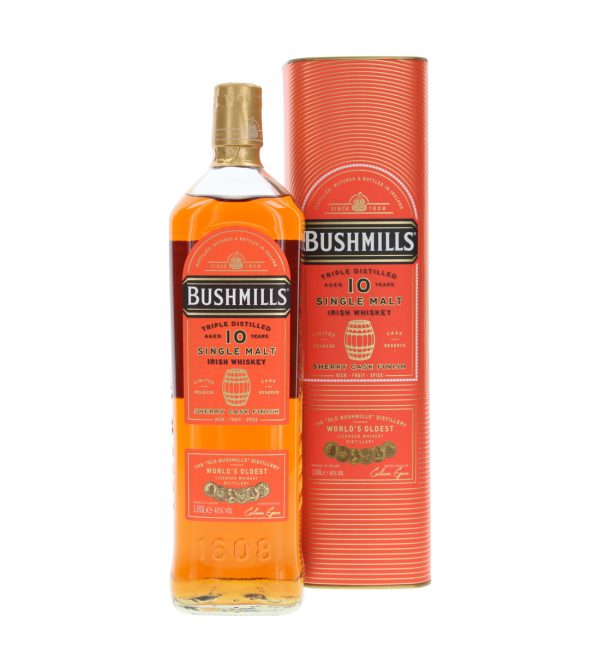 Bushmills Triple Distilled Single Malt Sherry Cask Finish Irish Whiskey 10 ani 1L