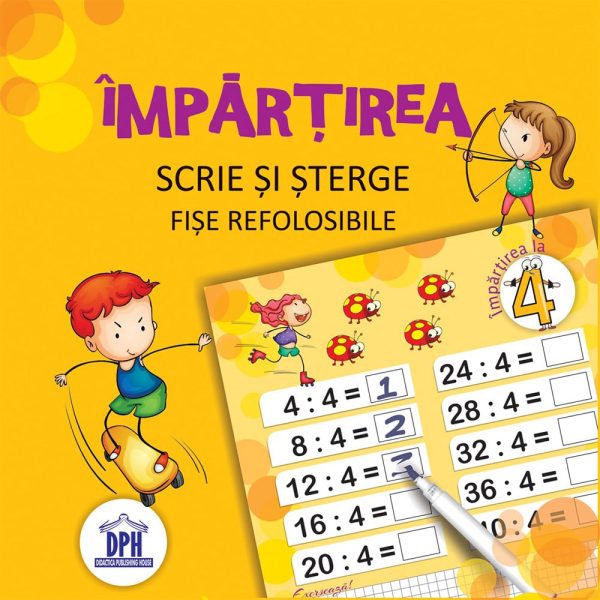 Carte Editura DPH, Scrie si sterge - Impartirea - fise refolosibile + carioca