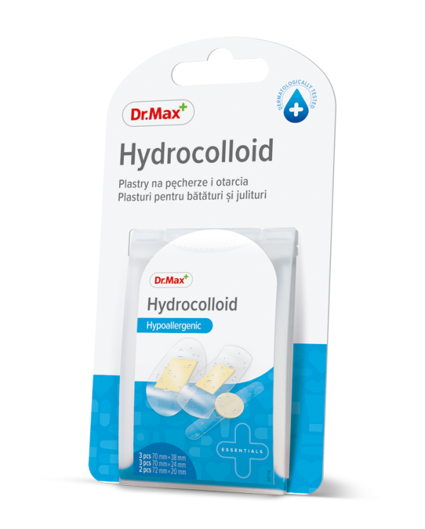 Dr.Max Plasture Hydrocolloid 70 x 38mm 70 x 24mm 72 x 20mm, 8 bucati