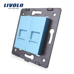 Priza dubla telefon + internet Livolo