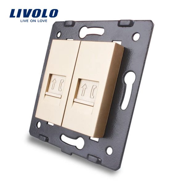 Priza dubla telefon Livolo
