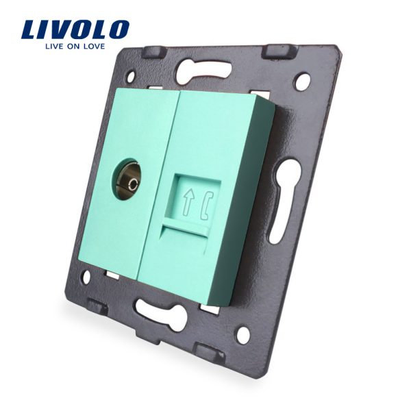 Priza dubla TV + telefon Livolo