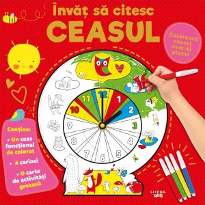 Invat sa citesc ceasul. Coloreaza ceasul cum iti place!