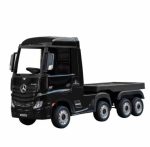 Camion electric Mercedes ACTROS 4x4 180W 12V Premium, cu platforma, culoare Neagra