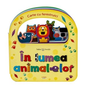 In lumea animalelor, carte cu ferestruici, Bebe invata