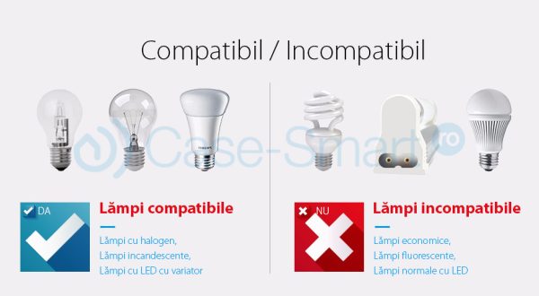 Intrerupator dublu cu variator cu touch Livolo din sticla – standard italian