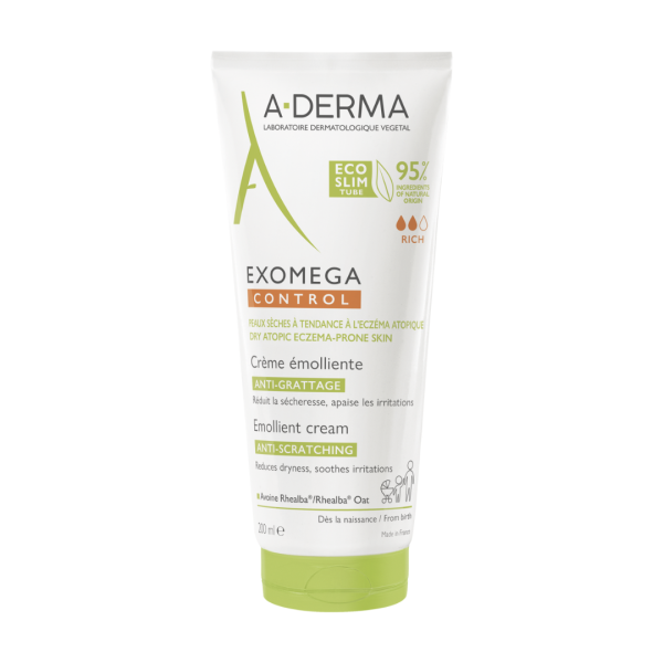 Crema emolienta Exomega Control, 200 ml, A-Derma