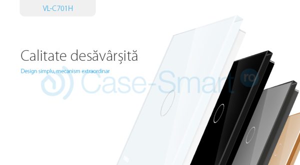 Intrerupator cu revenire Livolo cu touch din sticla