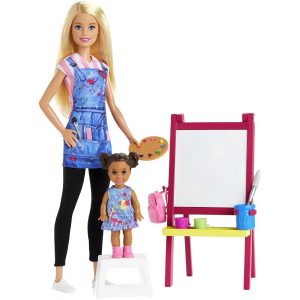 Set de joaca Barbie, Profesoara de desen, GJM29