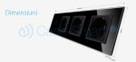 Intrerupator simplu + Priza tripla LIVOLO cu touch din sticla