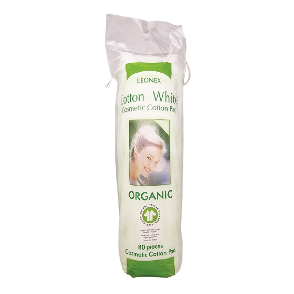 Discuri demachiante din bumbac organic, 80 bucati, Leonex