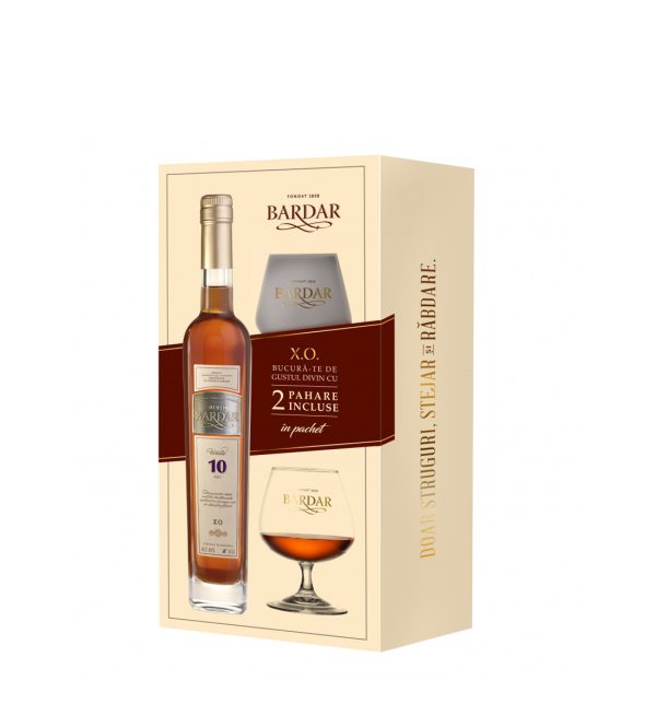 Divin Bardar Gold 10 ani XO Gift Set 0.5L