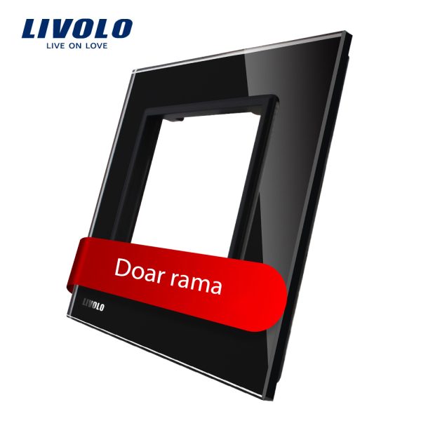 Rama priza simpla Livolo din sticla