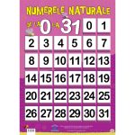 Plansa Editura DPH, Numerele naturale de la 0 la 31