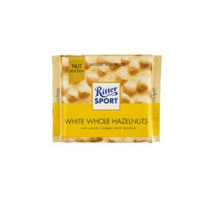 Ritter Sport Ciocolata Alba cu Alune Intregi 100g