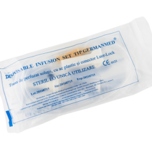 Trusa de perfuzat solutii cu ac plastic si conector Luer-Lock, 1 bucata, German Med